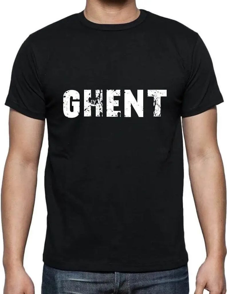 Herren Grafik T-Shirt Gent – Ghent – Öko-Verantwortlich Vintage Jahrgang Kurzarm Lustige Druck Geburtstag Geschenk Mann