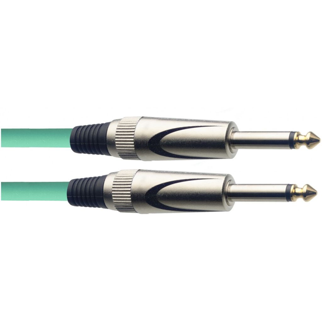 Instrumentenkabel, Klinke/Klinke (M/M), 6 m, robuste Stecker, Grün,...
