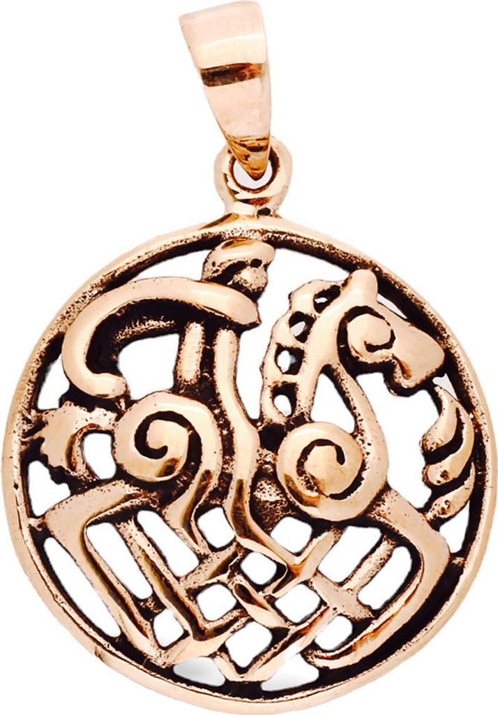 Odin auf Sleipnir Pferd Reiter Anhänger Schmuck - Wikinger - 33x22mm
