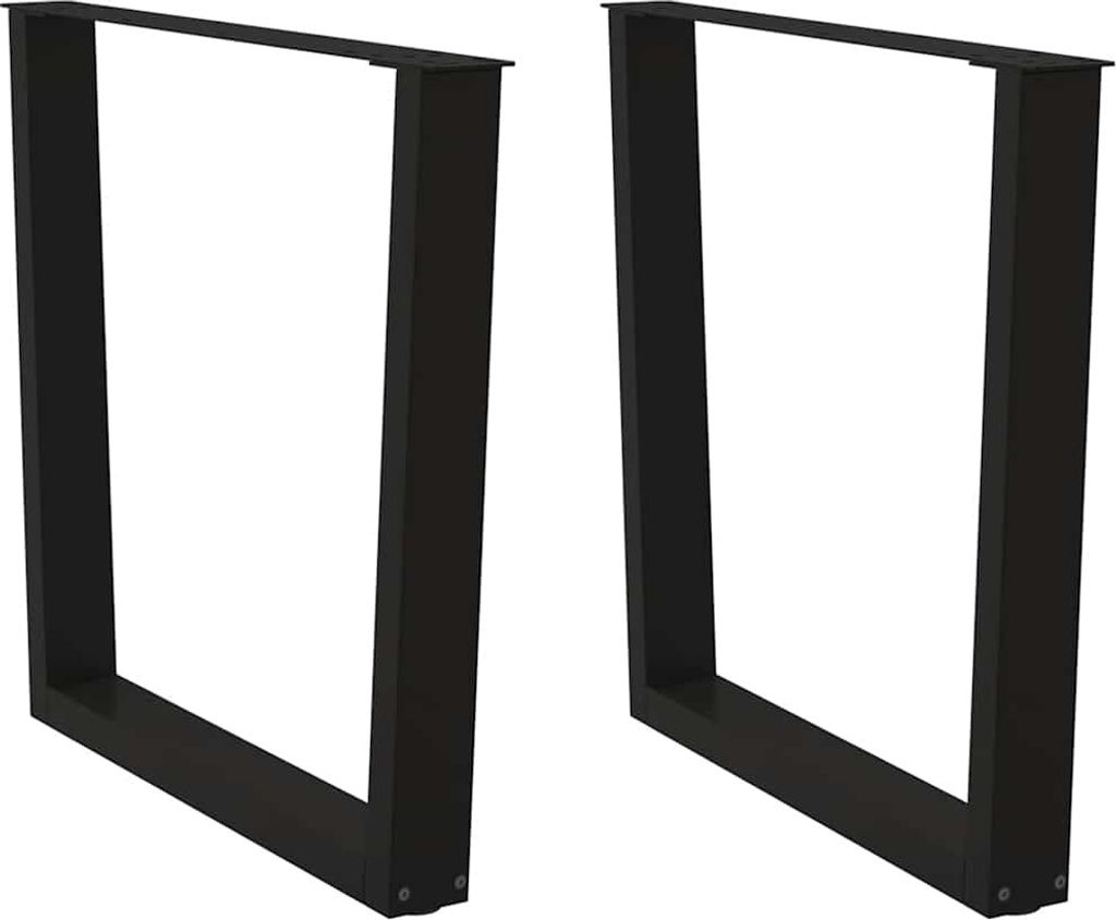 Esstisch Beine V-Form 2 Stück Schwarz 90x(72-73,3) cm Stahl