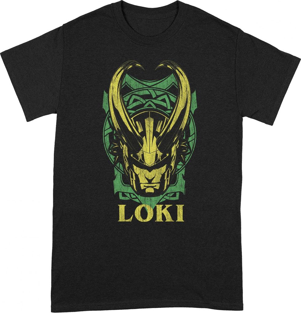 Loki - T-Shirt für Herren/Damen Uni BI154 (XXL) (Schwarz/Gelb/Grün)