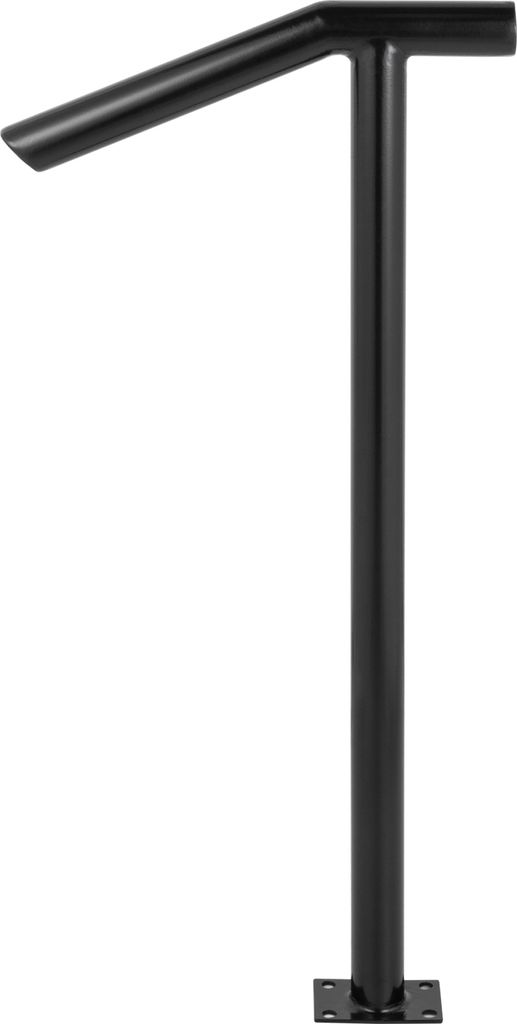 SucceBuy runder Metallhandlauf, 2 Stufen, Außentreppengeländer 18L x 38H Zoll, inkl. verschraubbarem Pfosten