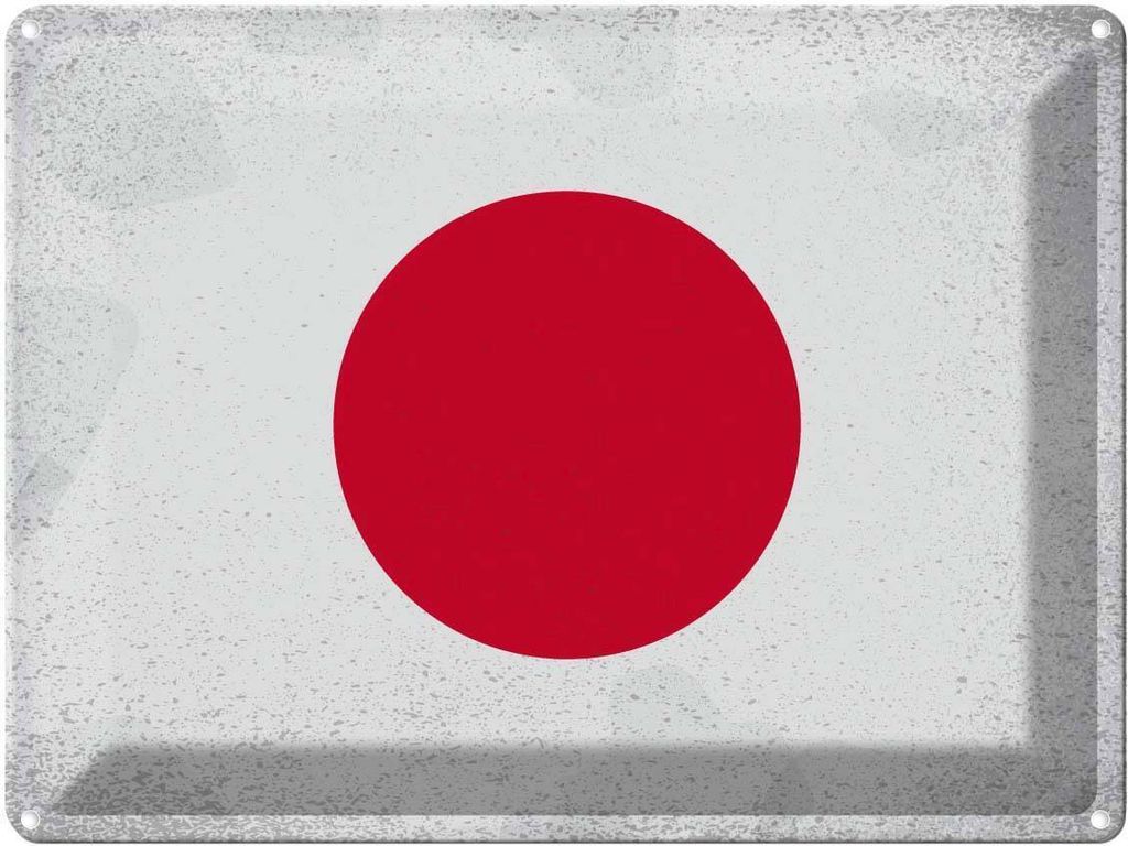 vianmo Blechschild 30x40 cm Japan Flagge Fahne Wappen