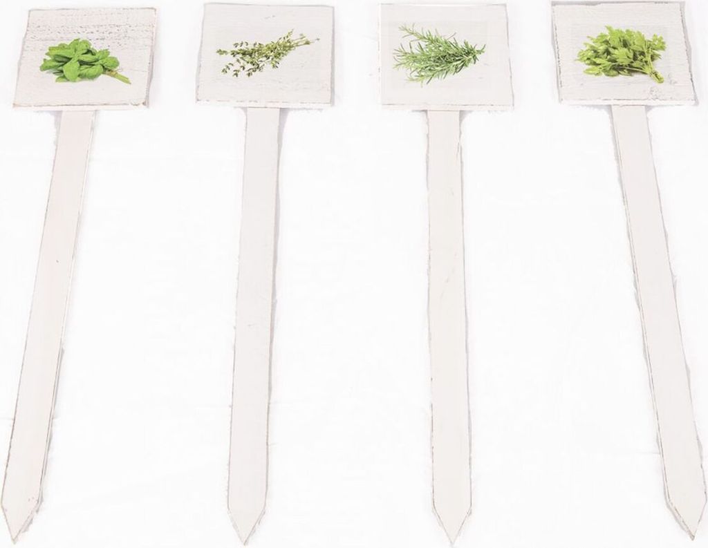 Kräuterstecker Pflanzenschild ca. 13 x 13 x 58 cm Holz Pflanzschild