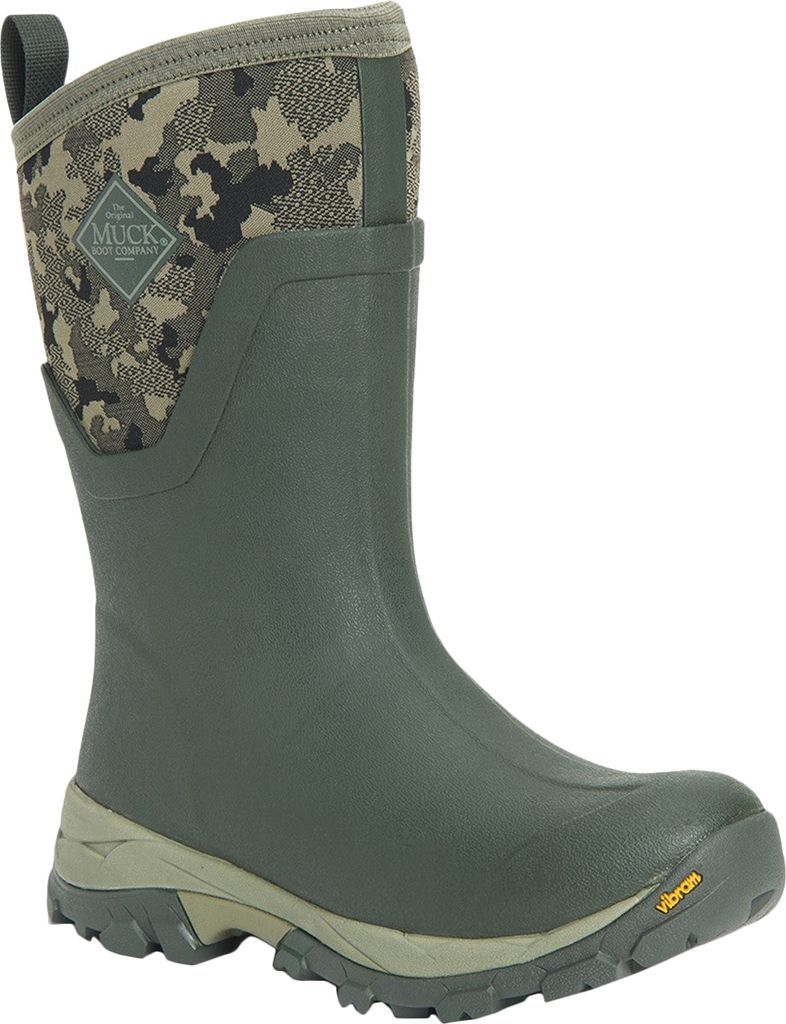 Muck Boots - Damen Gummistiefel "Arctic Ice Vibram", Tarnmuster FS8704 (41 EU) (Moosgrün)