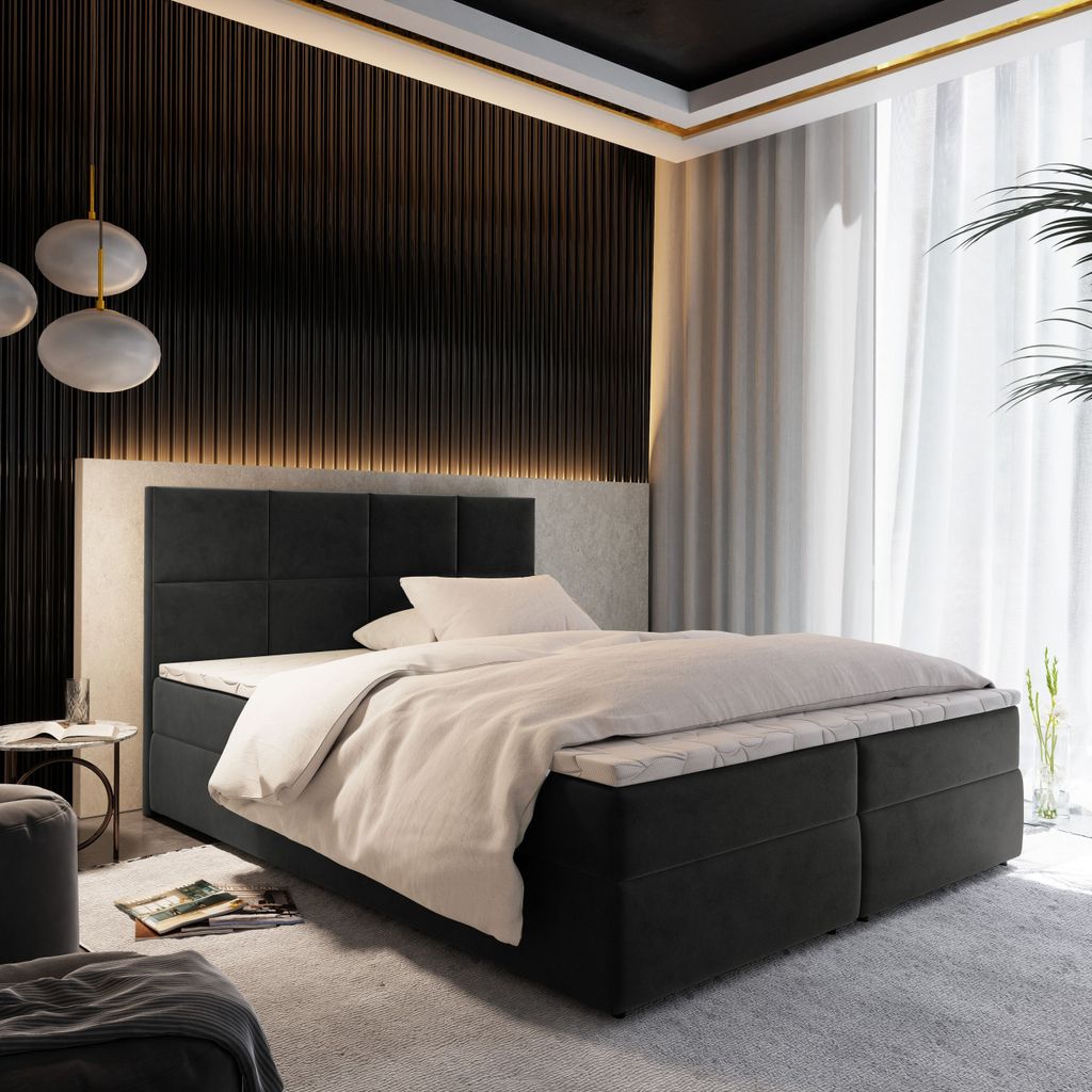 Masseno Boxspringbett LENA 140x200 cm Komplett-Set mit Produktbild 