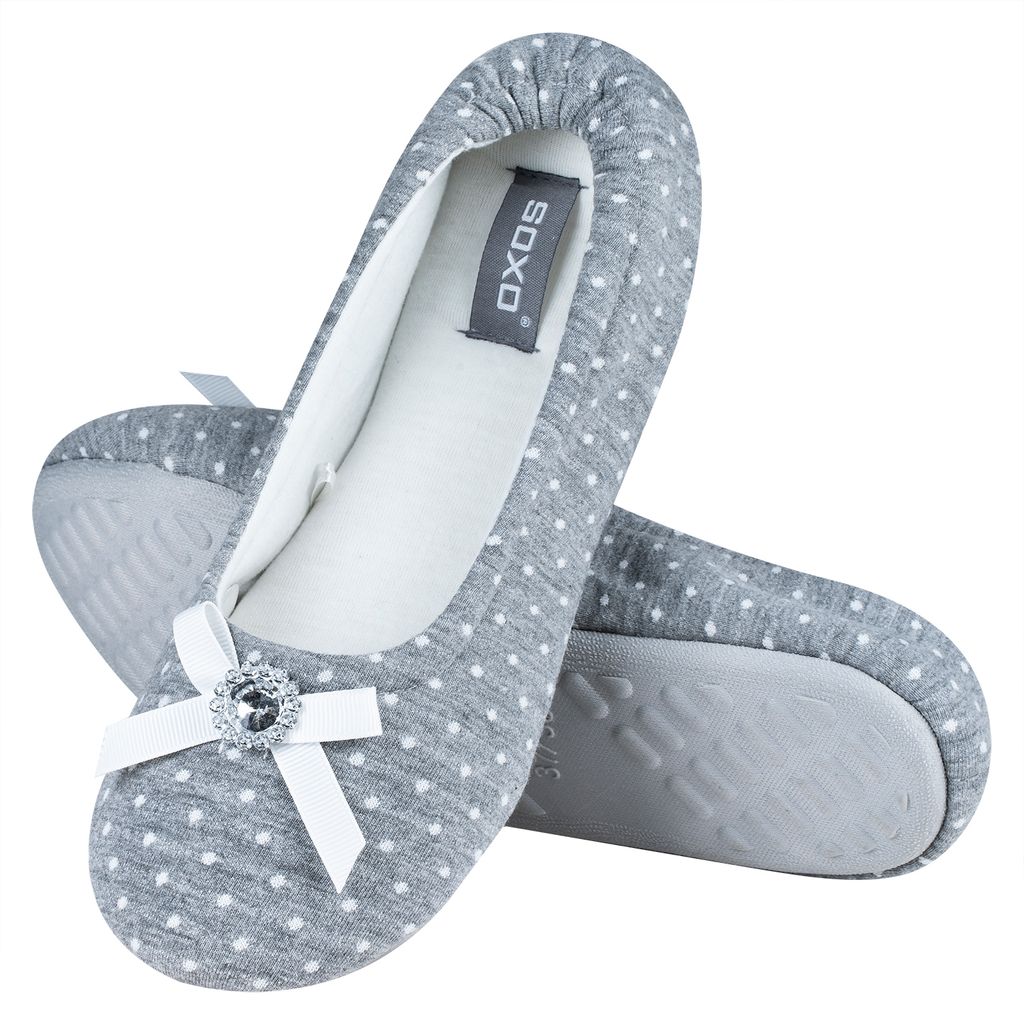 Damen-Hausschuhe Ballerinas Gr. 37-38 von SOXO – Hausschuhe Produktbild 