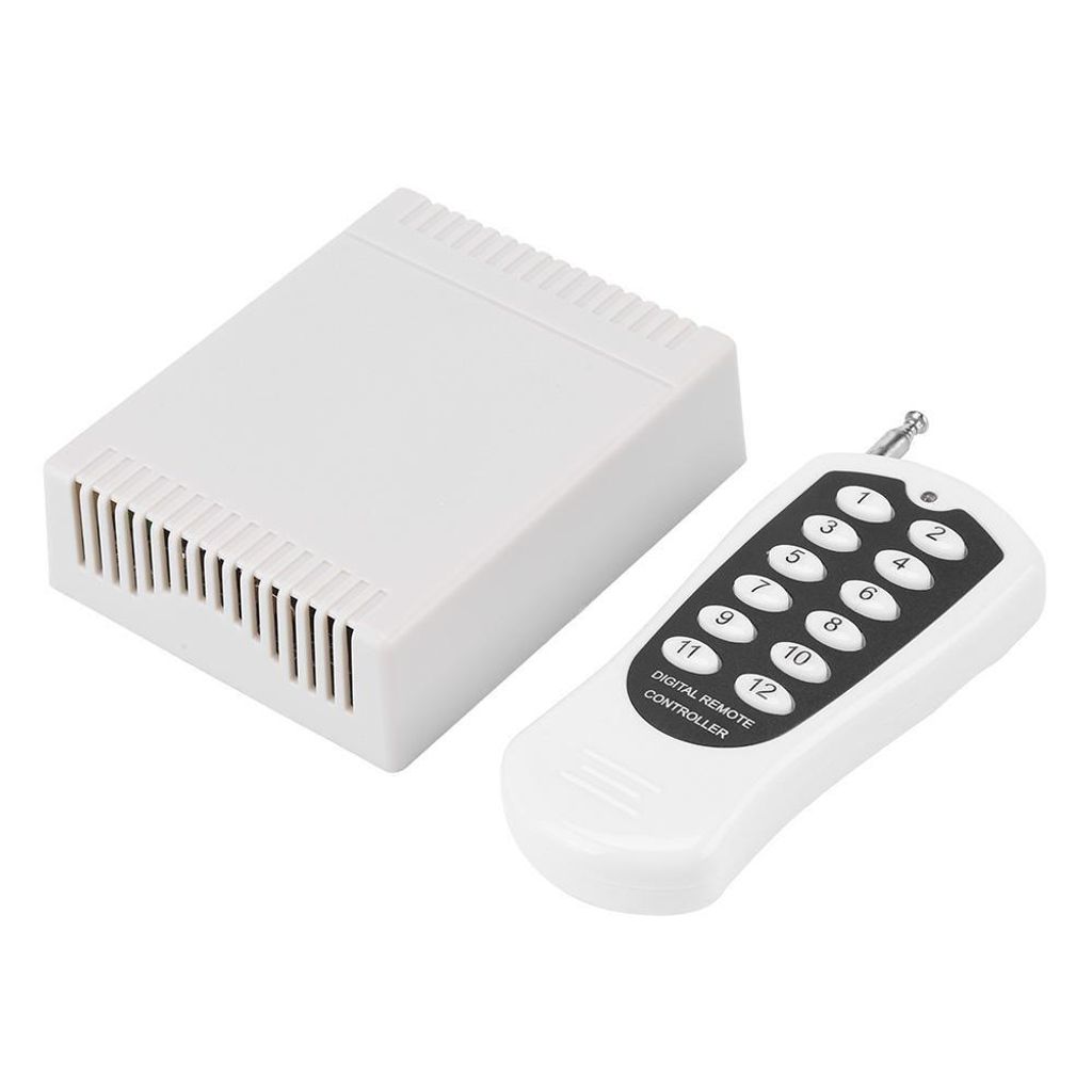 DC 12V Relais 12 Kanal Wireless RF Fernbedienung Schalter Produktbild 