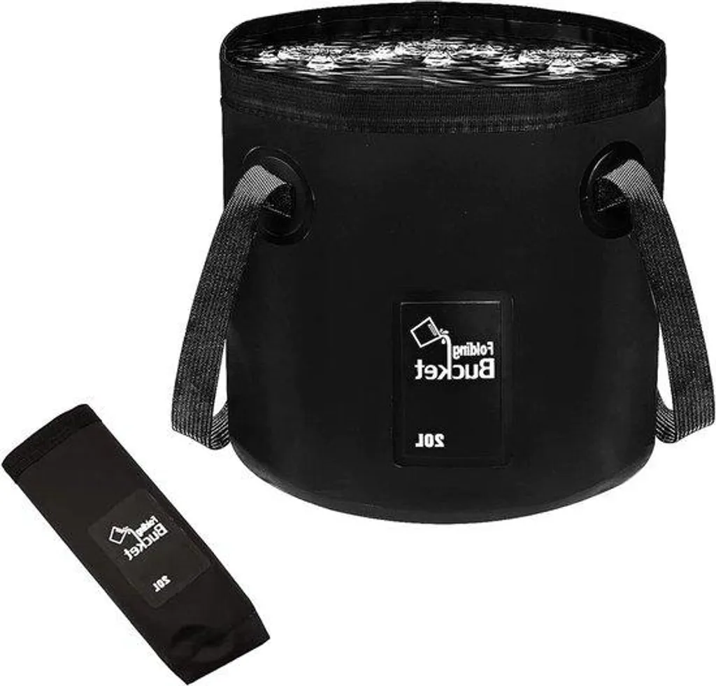 Seau pliable 20L haute résistance - Matériau étanche et poignées souples