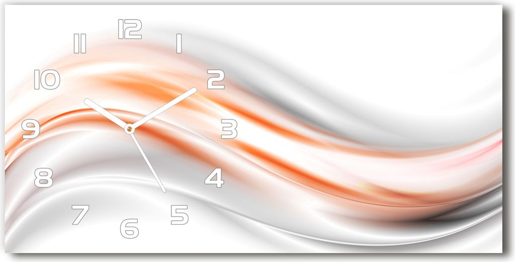 Wanduhr aus Glas – 60x30 cm - Glasbild - Glasuhr - Produktbild 