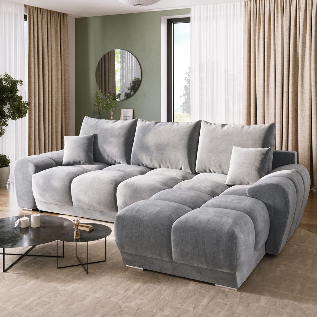 BroMARKT Ecksofa NUBES Schlaffunktion Bettkasten L-Form Produktbild 