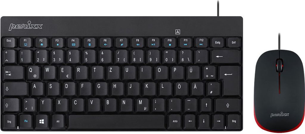Perixx PERIDUO-212 DE, Ensemble mini clavier et souris USB, Image du produit 