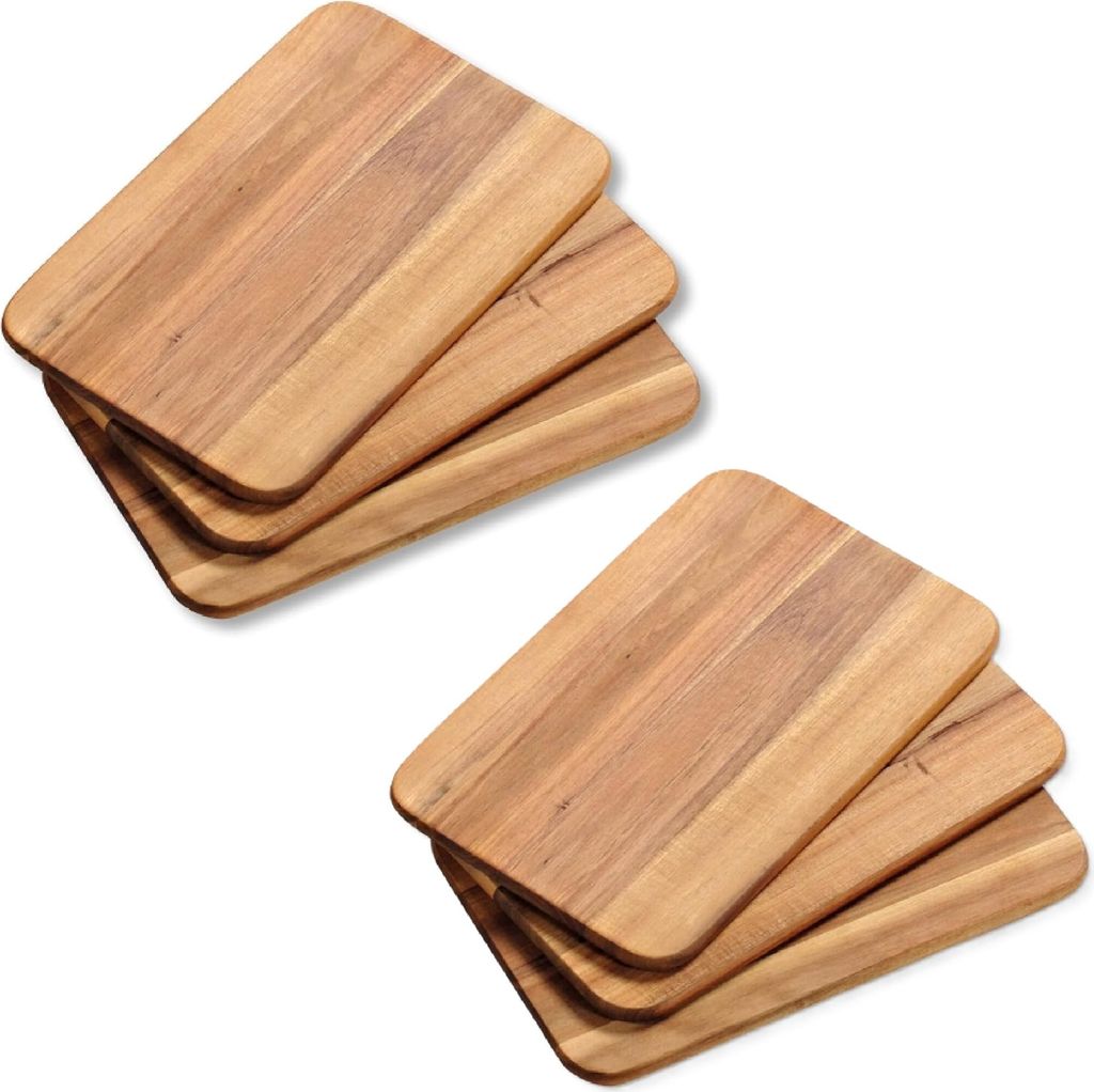 KESPER | Frühstücksbrettchen | 6er Pack | Akazienholz | Produktbild 