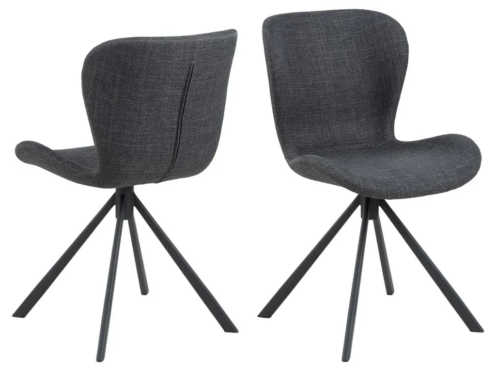Chaise de salle à manger Batilda A1 grise au design scandinave épuré
