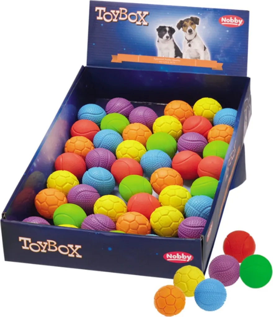 Balle anti-mastication NOBBY 4,5 cm - Stop aux jouets détruits en 2 min