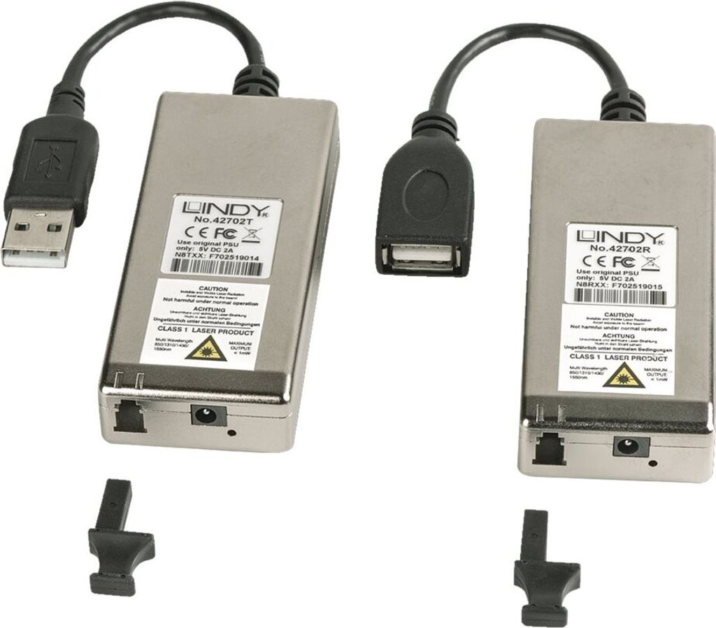 Lindy USB 2.0 MM LWL/Fibre Optic Extender - USB-Erweiterung