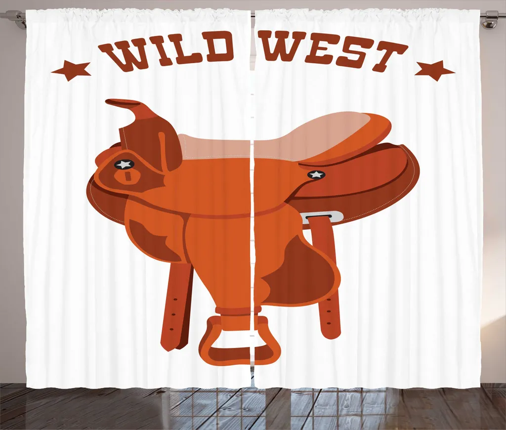 ABAKUHAUS Rideau Western Rustique Wild West 280x225 cm Bordeaux