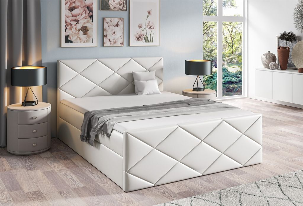 Boxspringbett Schlafzimmerbett HENRIK 180x220cm in div. Farbvarianten