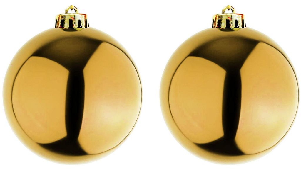 2 stuks XXXL kerstbal, decoratieve bal, kerstboombal, goud, Productafbeelding 