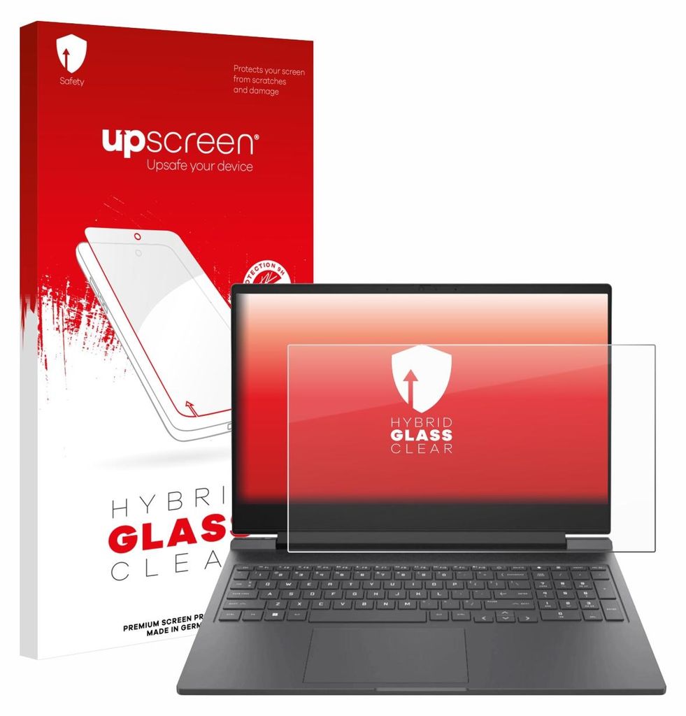 upscreen Schutzglas für HP Victus 16-r0024nf Schutzfolie Panzer Folie Glas Display Schutz klar