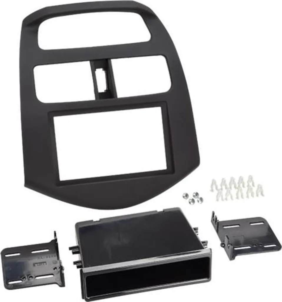 Installer un autoradio 2-DIN sur Chevrolet Spark 2012 façade noir mat