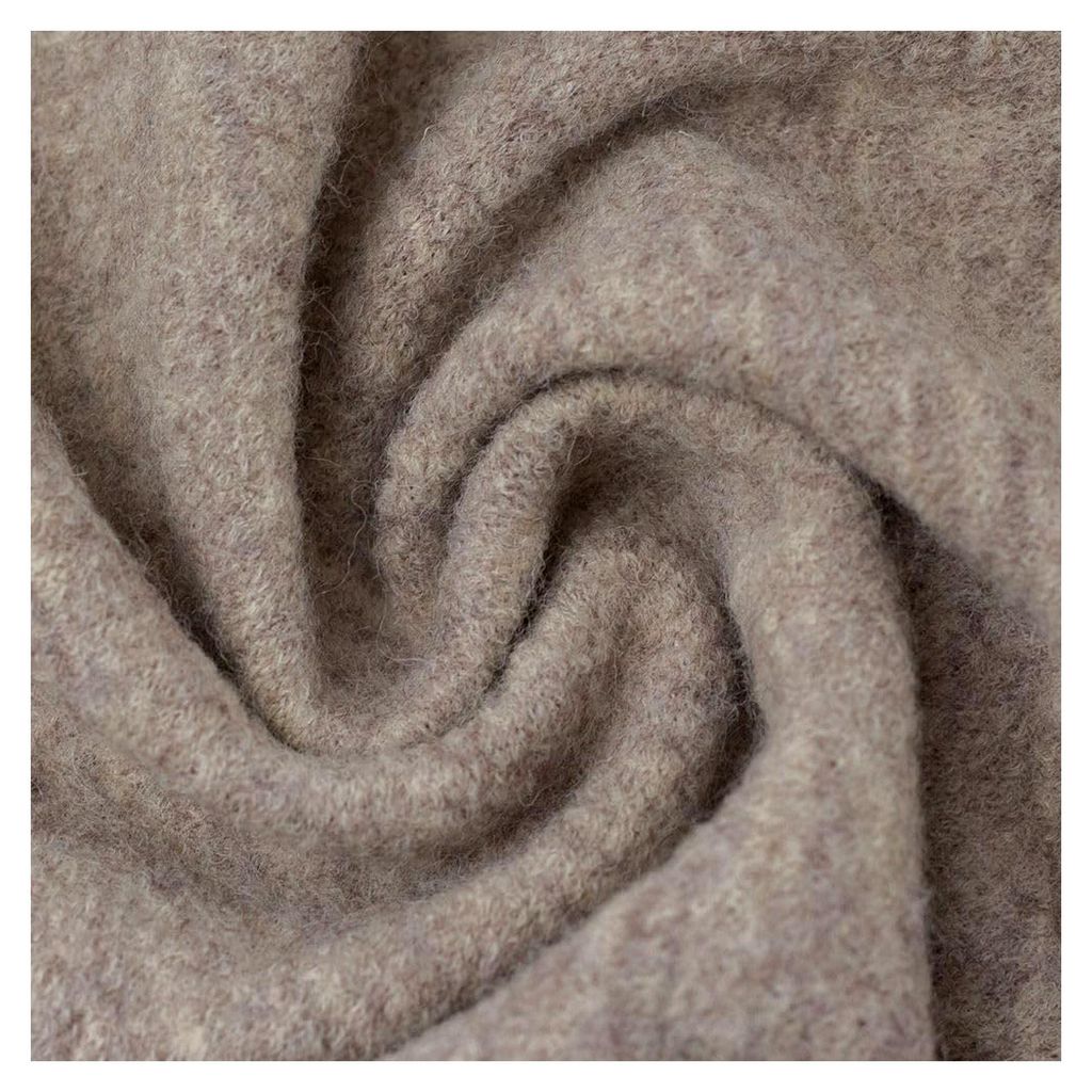 Weicher Walkloden aus Wolle | 100% Schurwolle | Meterware | ab 50 cm (beige melange)