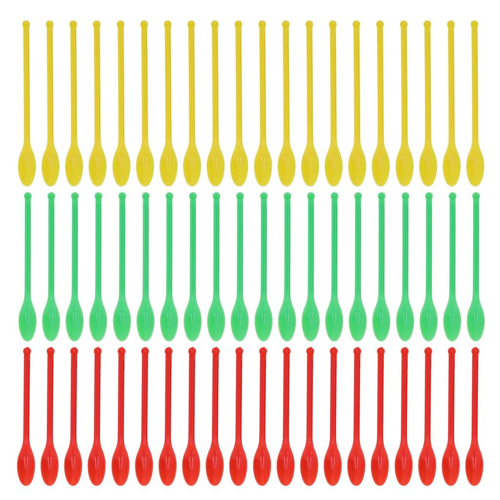 20 Sets Labor Löffel Scoop Kunststoff Doppelseitige Grün Rot Gelb Mess Werkzeug