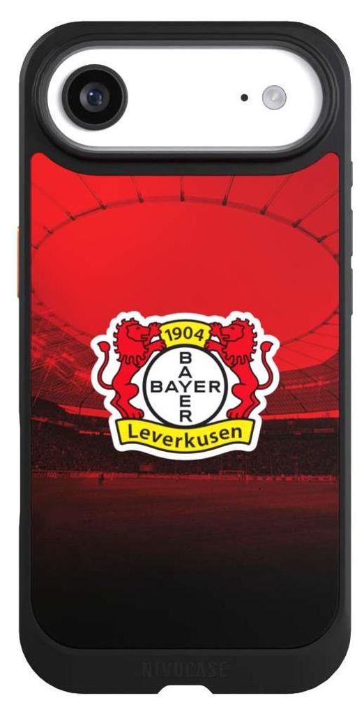 NIVOCASE Hülle für Apple iPhone Air Handyhülle NIVOcore Case Schwarz Bayer 04 Leverkusen Offizielles Lizenzprodukt Stadion