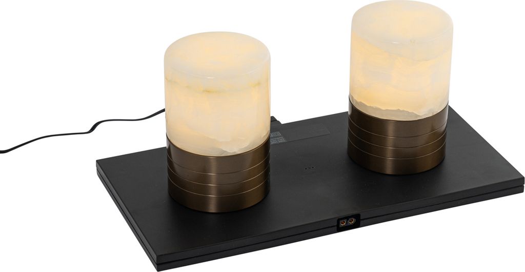 Set mit 2 Tischleuchten DunkelBronze RGBW wiederaufladbar Produktbild 