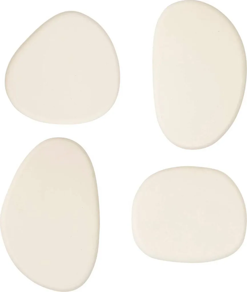 Set 4 Ganci Parete Organici Atmosphera Karen Bianco Avorio L7-10cm