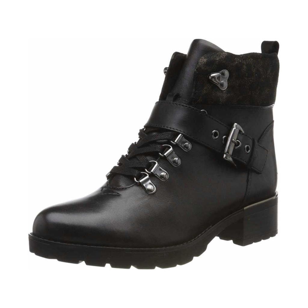 Caprice Damen Schnürstiefel & Boots ungefüttert schwarz Gr. 36