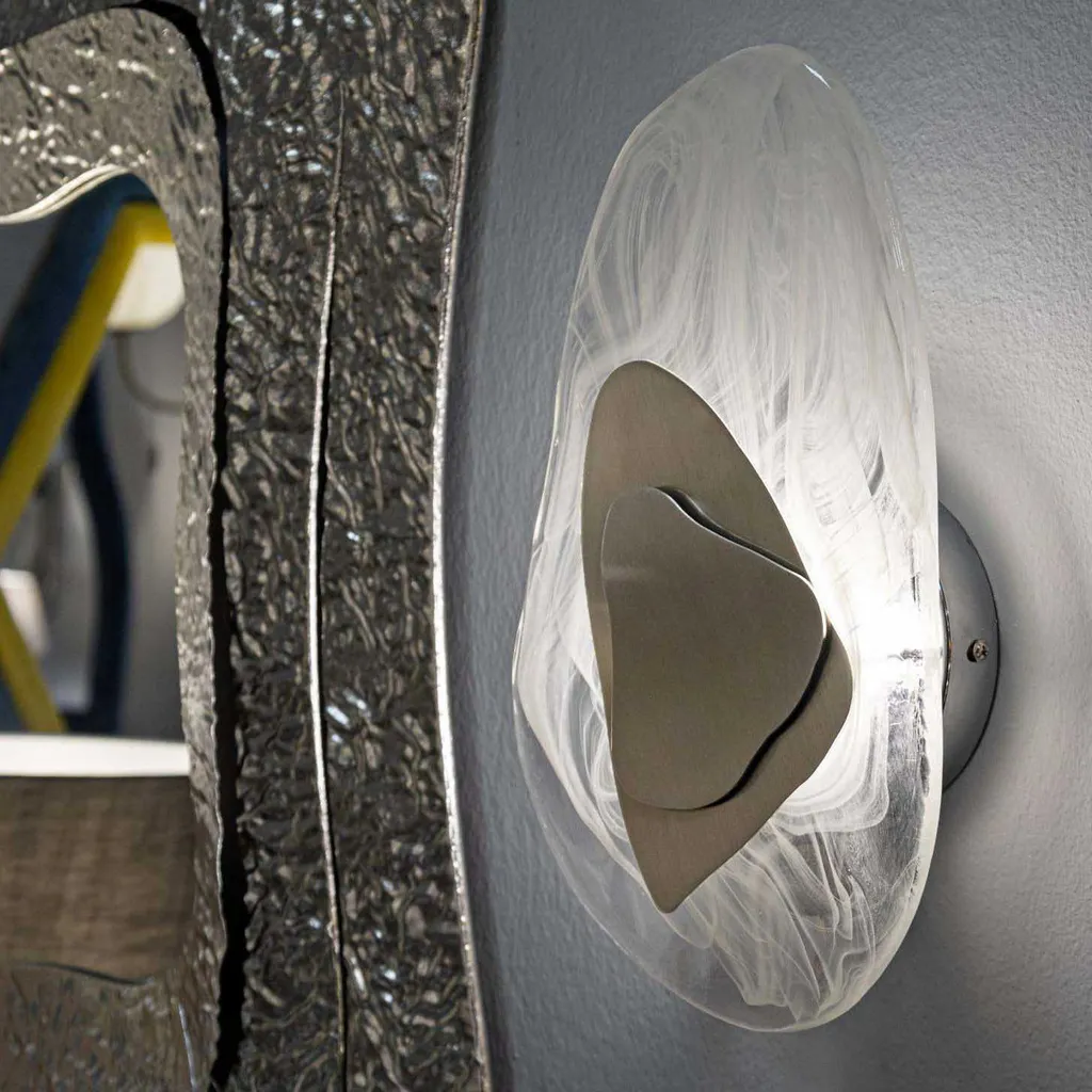 Applique Mauro Ferretti Oceano Argento | Illuminazione Design Moderno E14 - 8