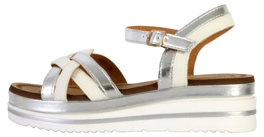 Sandalen mit Keilabsatz und Riemchen