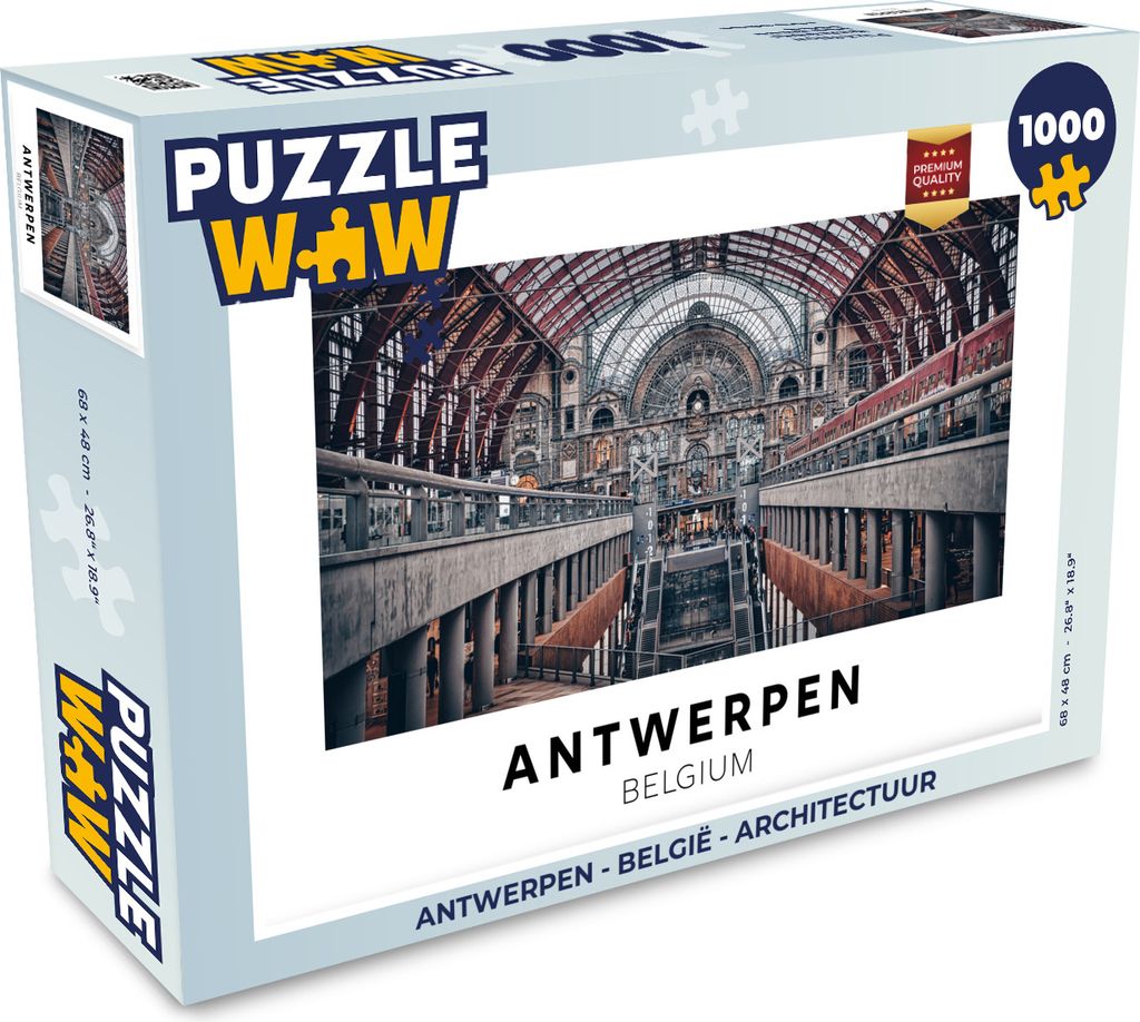 MuchoWow Puzzle 1000 Teile Antwerpen - Belgien - Architektur - Erwachsene - Rätsel