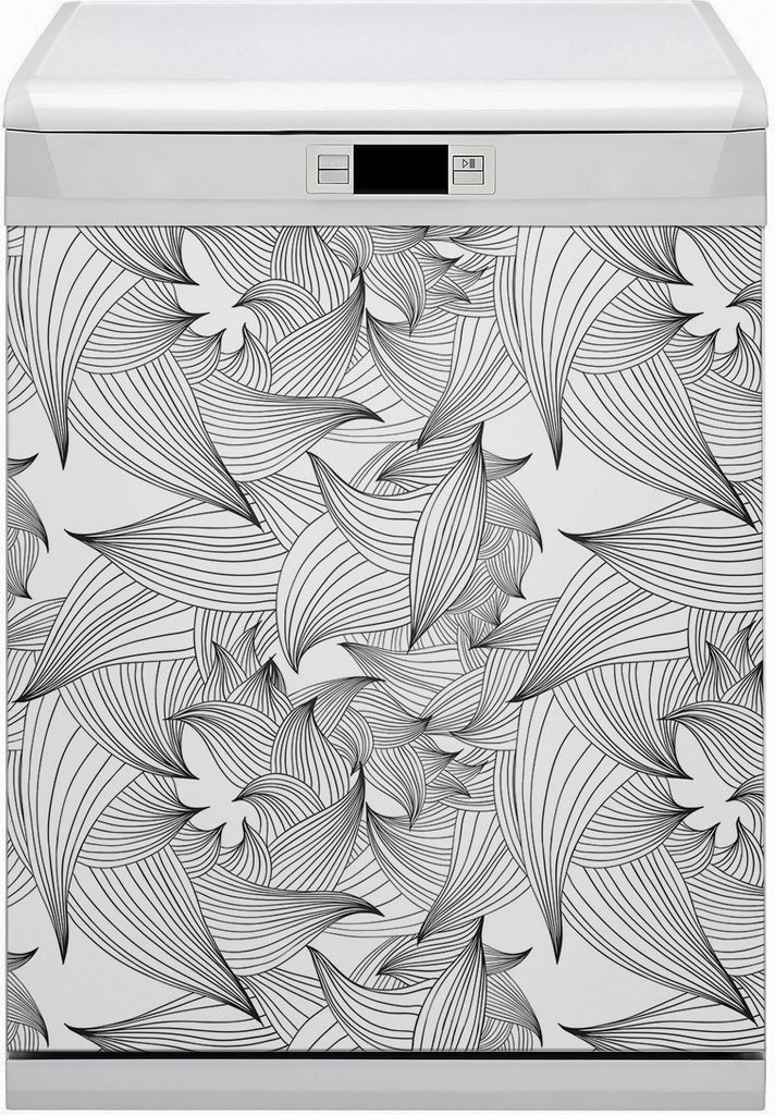Magnete Dekorative Magnet Folie für Geschirrspüler 60x80 cm Küche - Magische Linien