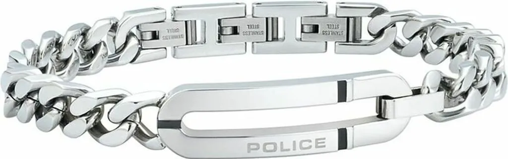 Bracelet Gourmette pour Homme en Acier Gris Police PJ26187BSS01 Luxe