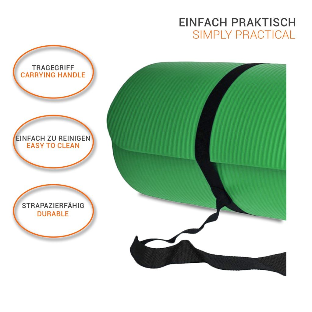 Podložka na jogu GREEN, fitness podložka, gymnastická Obrázok produktu 5