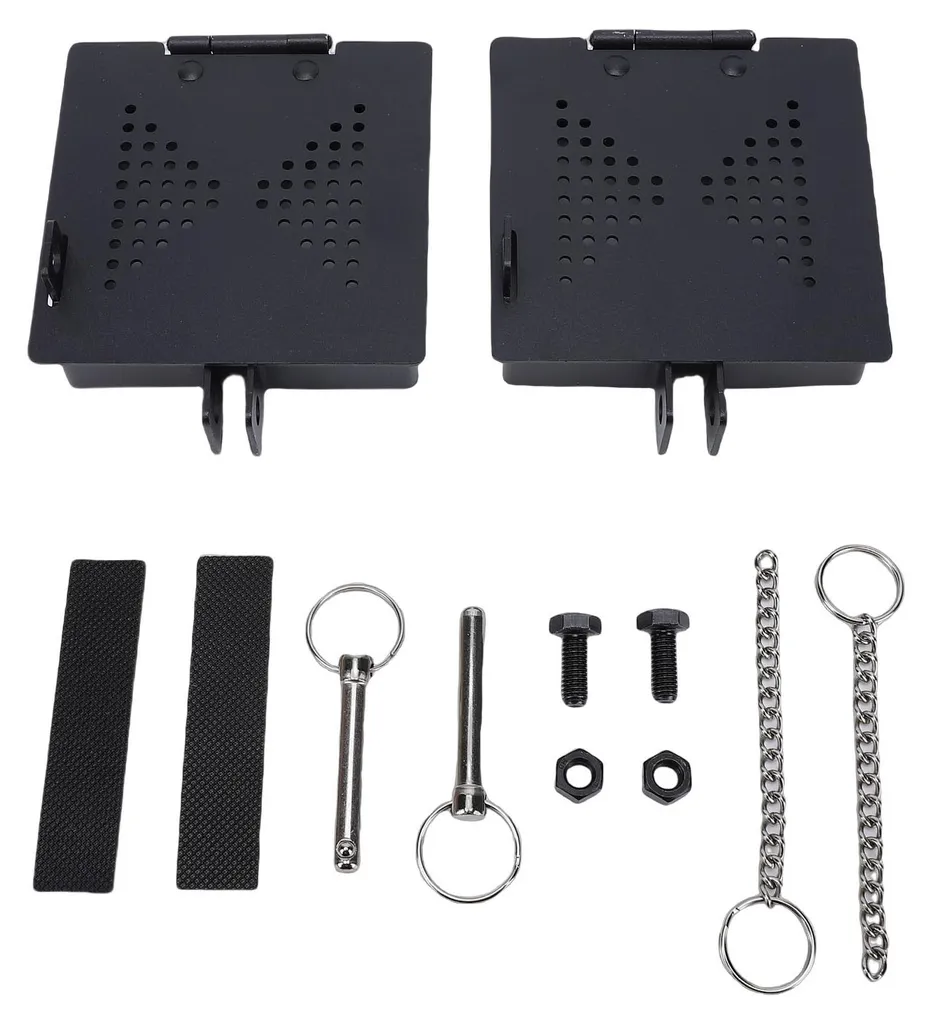 Caches de Rangement pour Pare-chocs Camping-Car avec Aération Inox