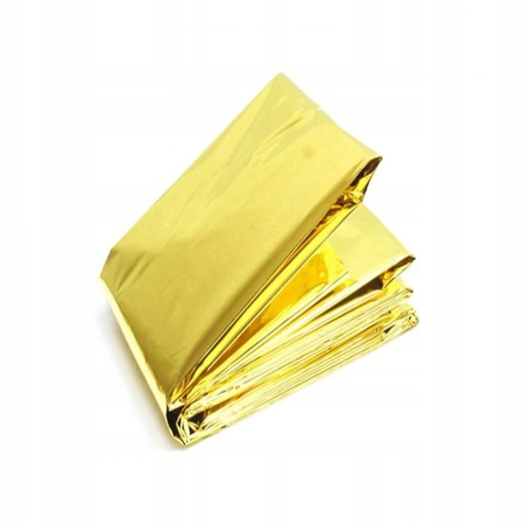 Rettungsdecke, Rettungsfolie, Farbe: gold/silber, 210 x 160cm