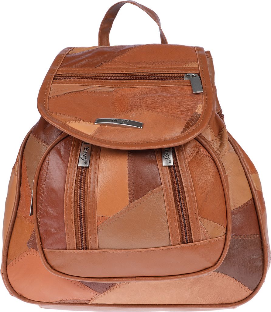 Christian Wippermann Kleiner Damen Rucksack Leder Tasche Cognac