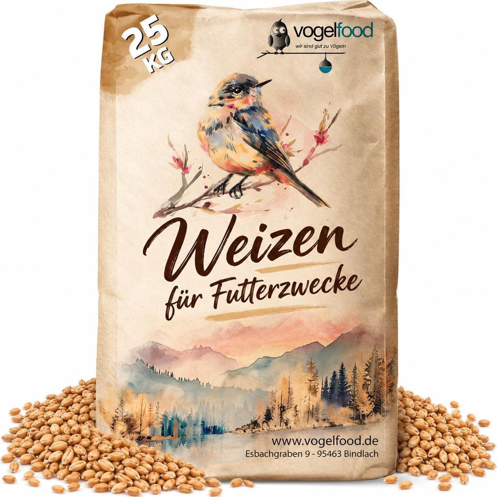 25 kg paszy pszenicznej dla kurczaków, ptaków i królików Zdjęcie produktu 