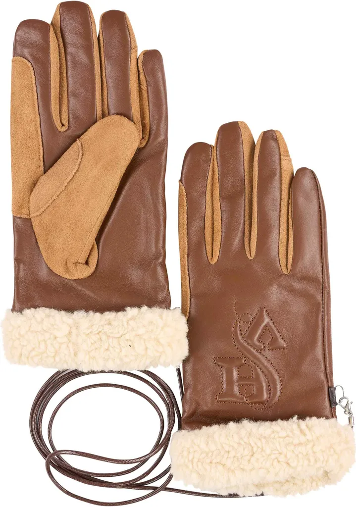 Gants pour monter à cheval HV Polo Charlotte Cuir Marron Taille S Femme