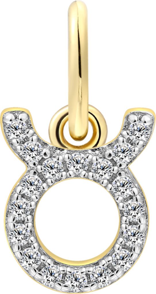 XENOX Charm-Anhänger Sternzeichen STIER vergoldet XS10461G