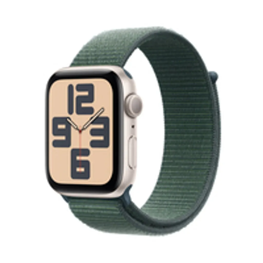 Apple Watch SE GPS boîtier alu starlight 44mm bracelet sport vert