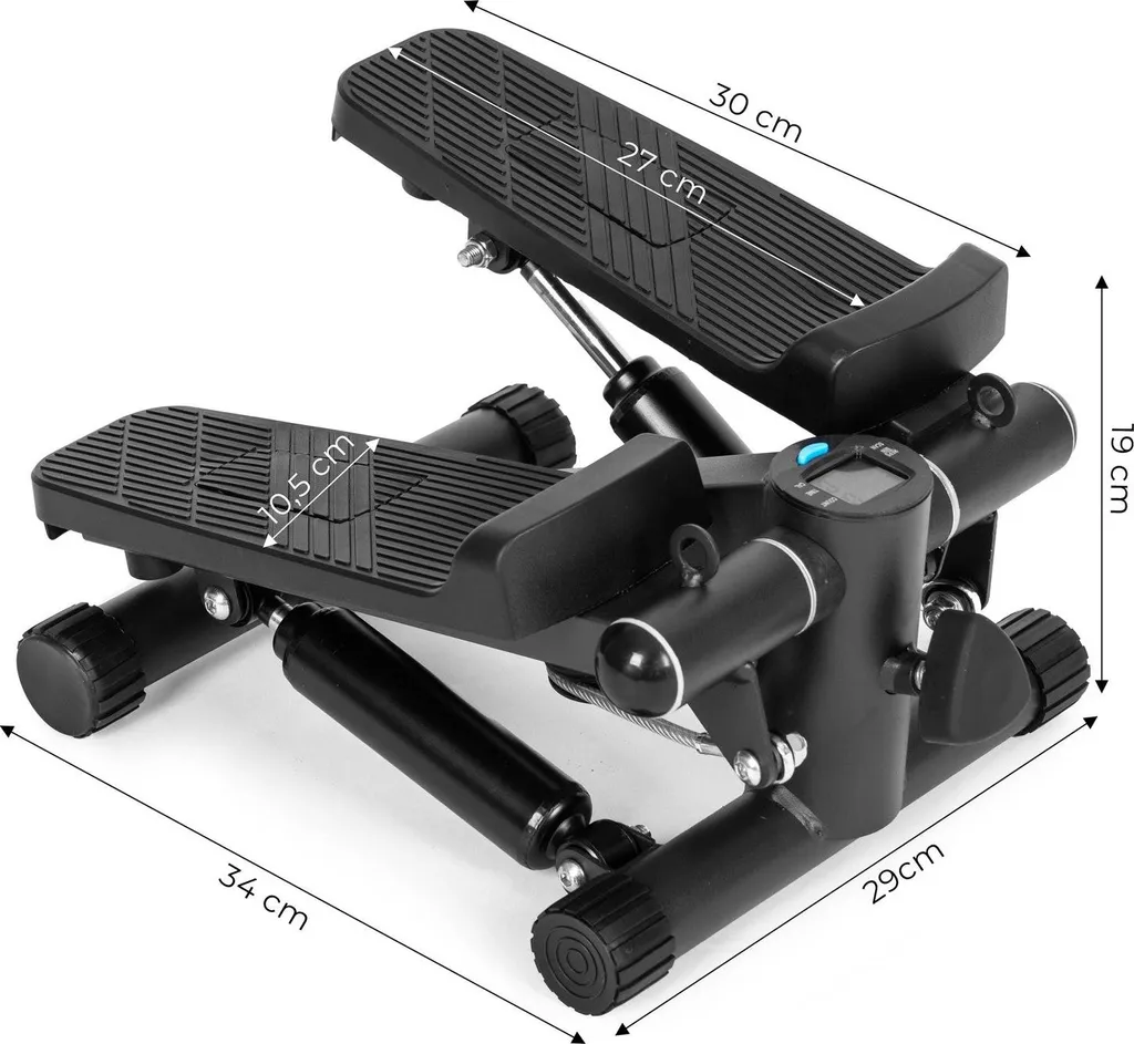 Stepper silencieux avec écran LCD et élastiques de musculation Sport - 10