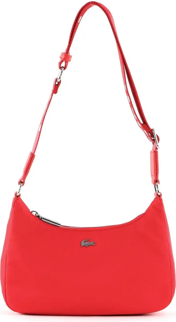Sacoche Lacoste Active Nylon rouge et blanc avec sangle ajustable