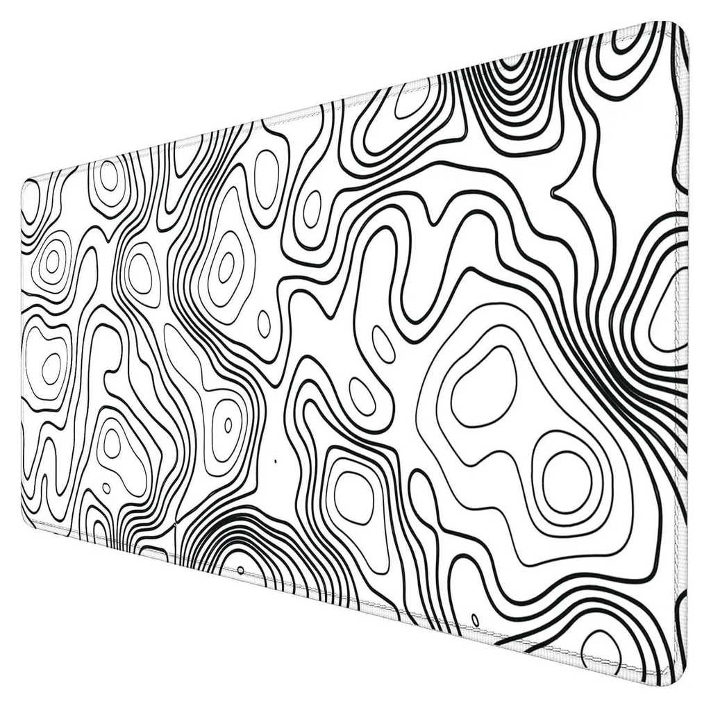 Tapis de souris XXL 900x400mm, Coutures Blanches, Surface Imperméable