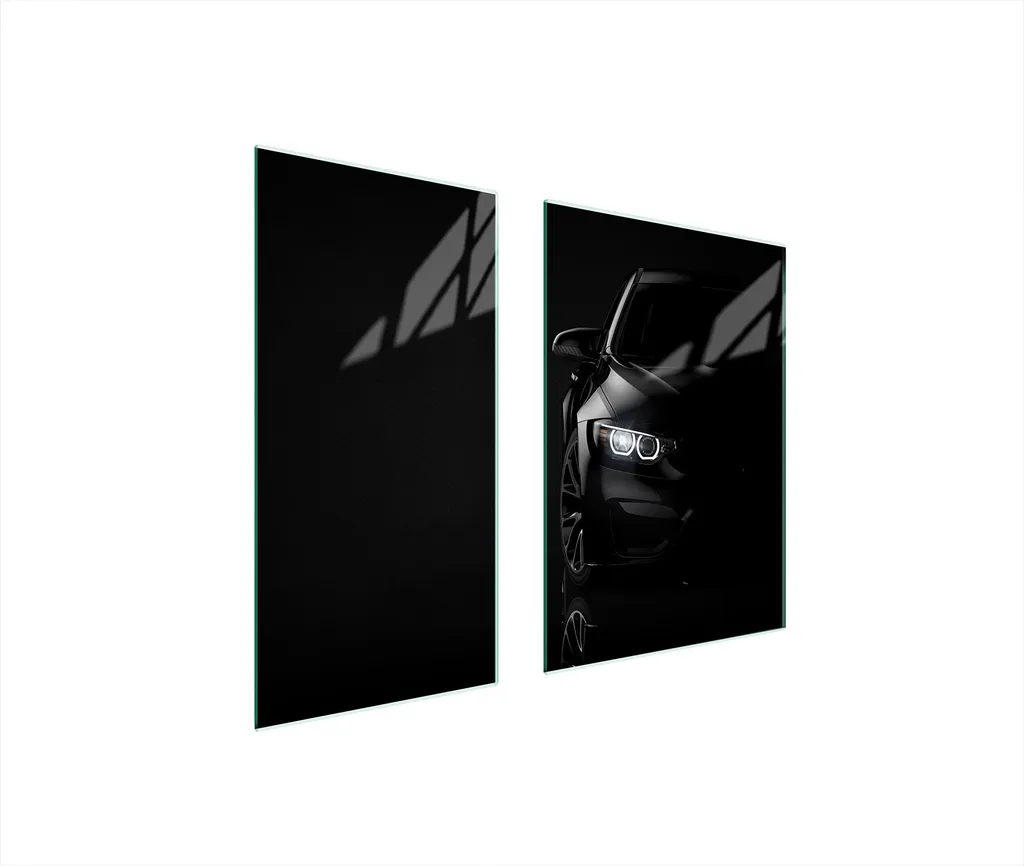 Piastre copri fornelli 2 pezzi 75x52 Copri piano cottura in ceramica tagliere in vetro auto nero