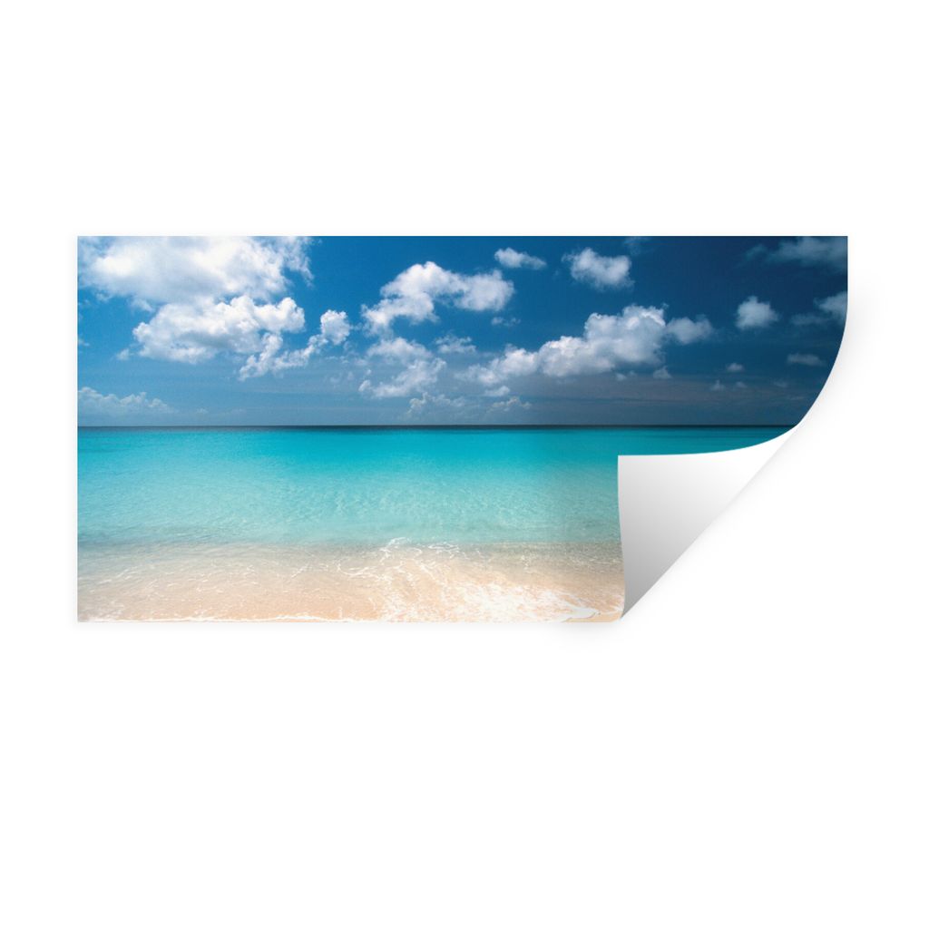 MuchoWow Wandtattoo Wandsticker Wandaufkleber Sommer - Strand - Curaçao 40x20 cm Selbstklebend und Repositionierbar - Aufkleber