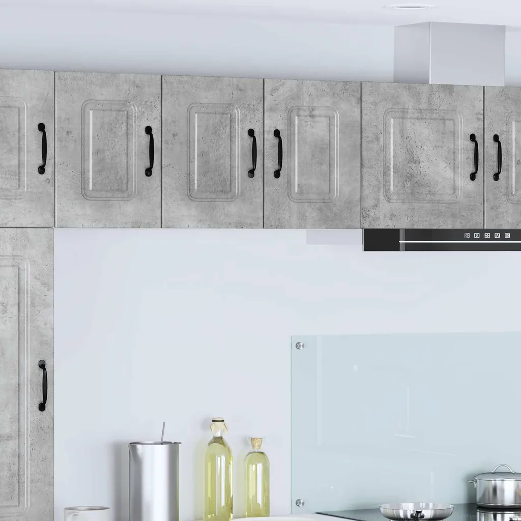 vidaXL Armadio da cucina Kalmar 2 pezzi grigio cemento 30 x 31 x 40 cm